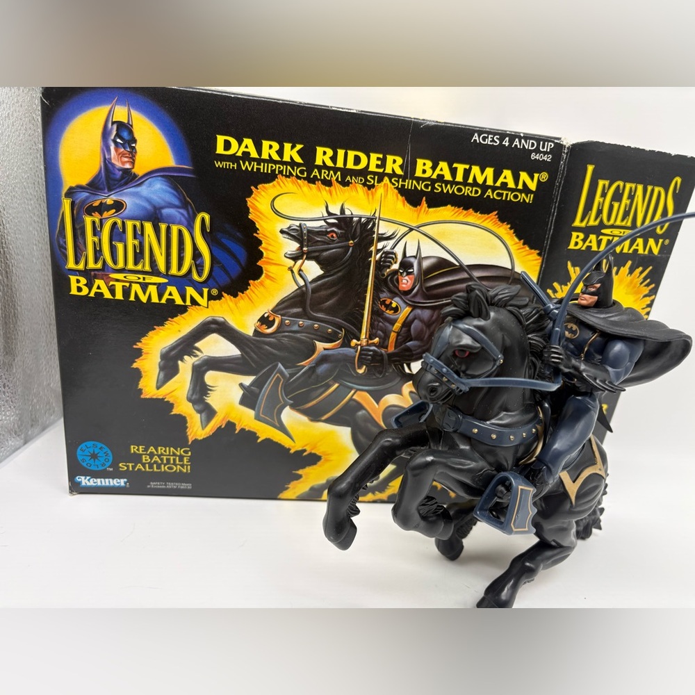 Legends of Batman Dark Rider & Horse Action Figure w/box Vintage 1992